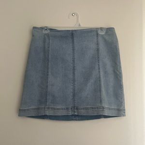 light washed jean skirt